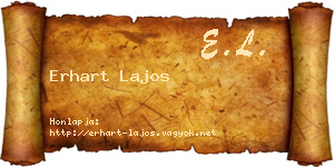 Erhart Lajos névjegykártya